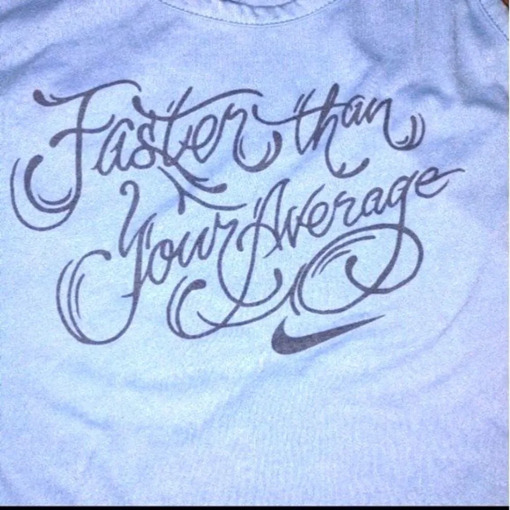 The Nike Tee Dri-Fit Blue‎ Graphic Athletic Tank Top  Size M.